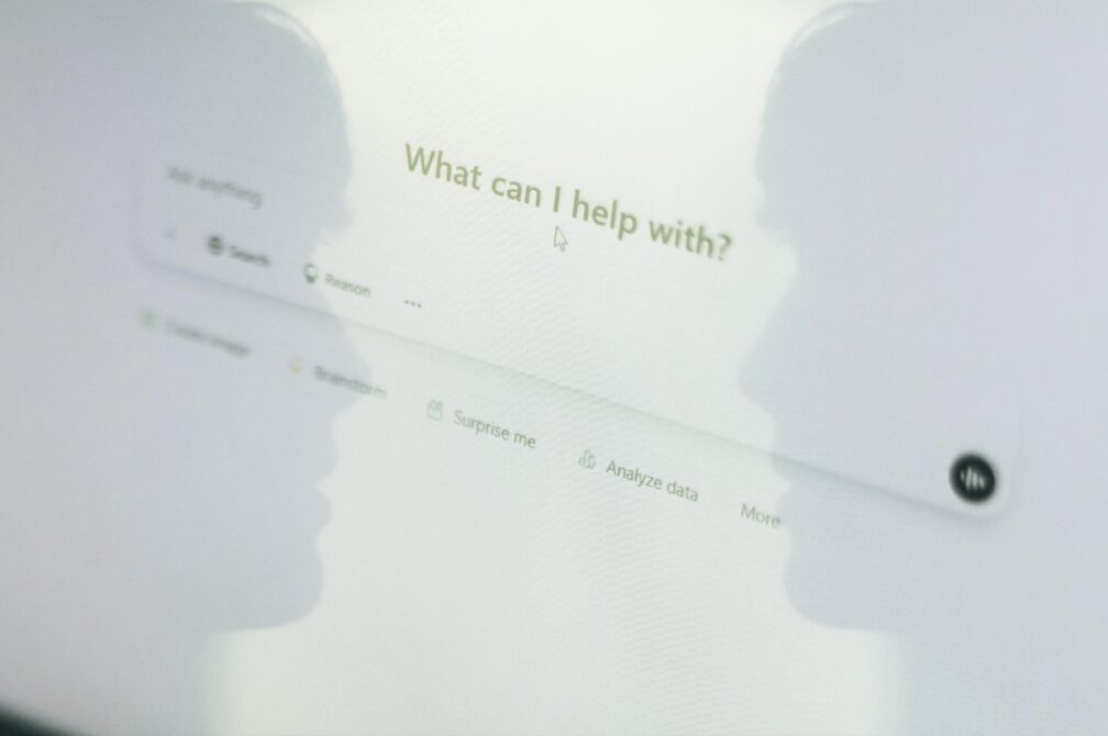 An LLM input interface with human silhouettes overlayed on either side