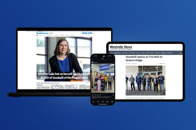 Social media and press coverage on the Goodwill of the Finger Lakes