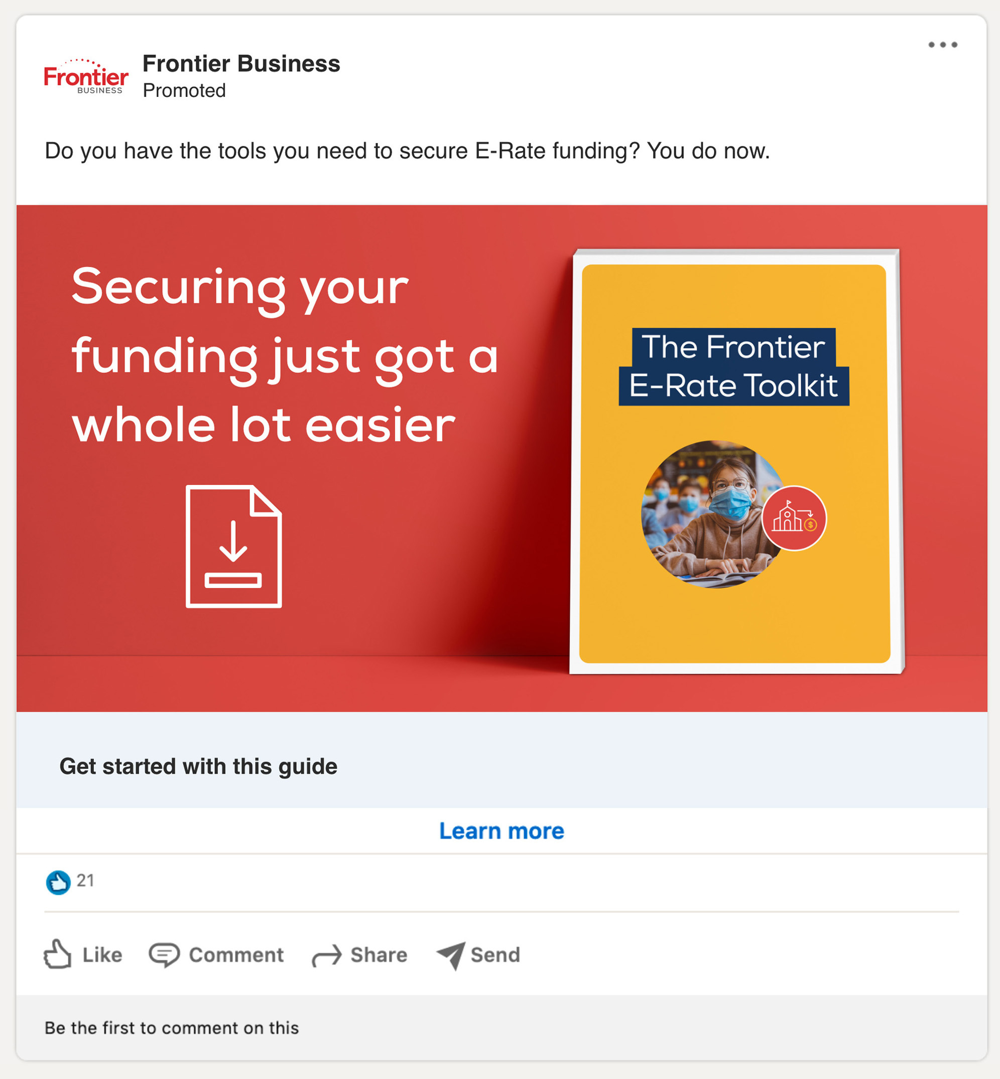 Frontier business fb ad