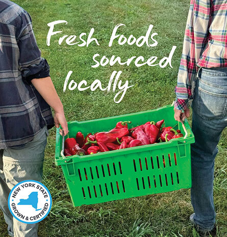 NYS Grown & Certified - Fresh Foods sourced locally