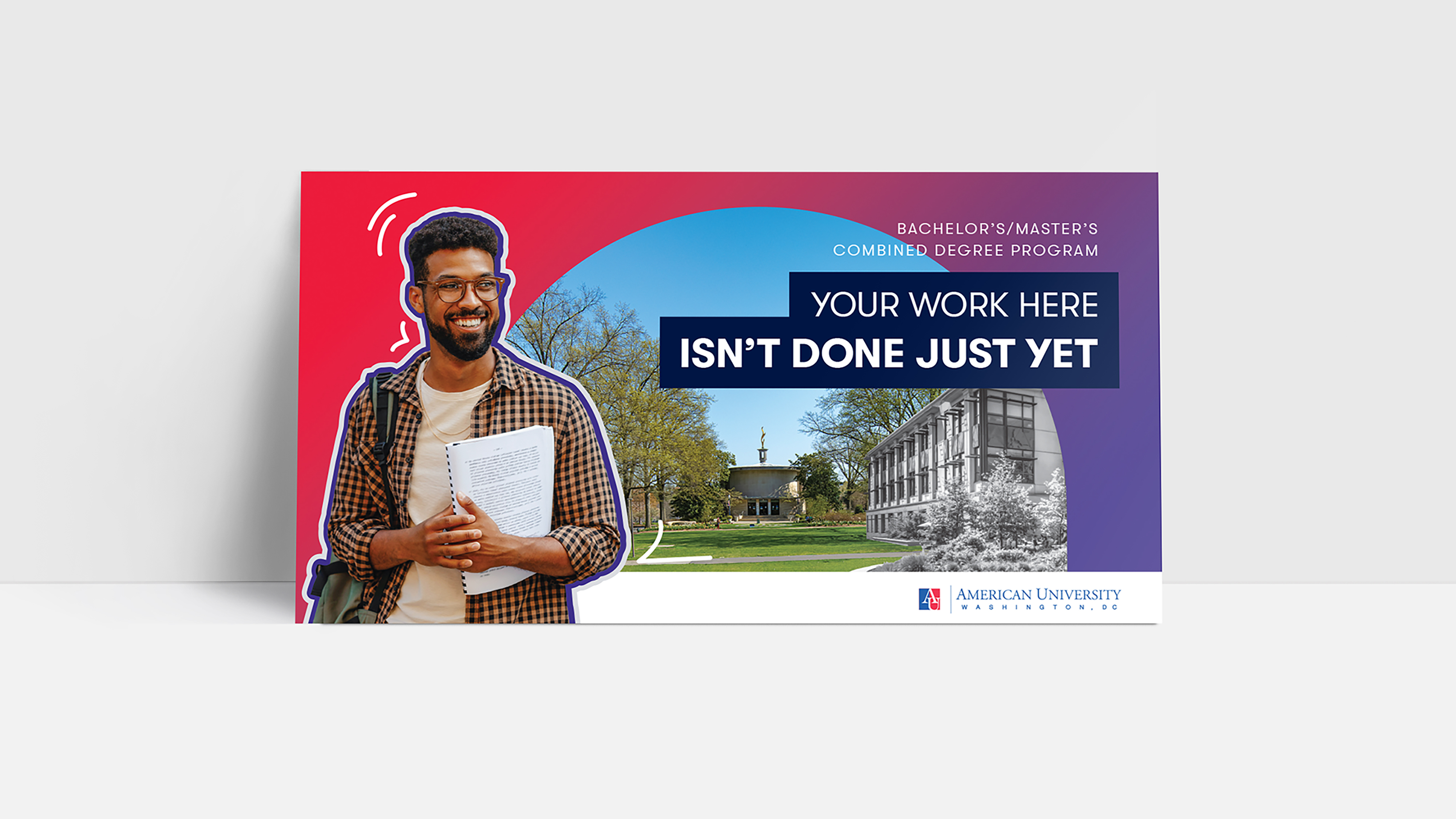 America university postcard