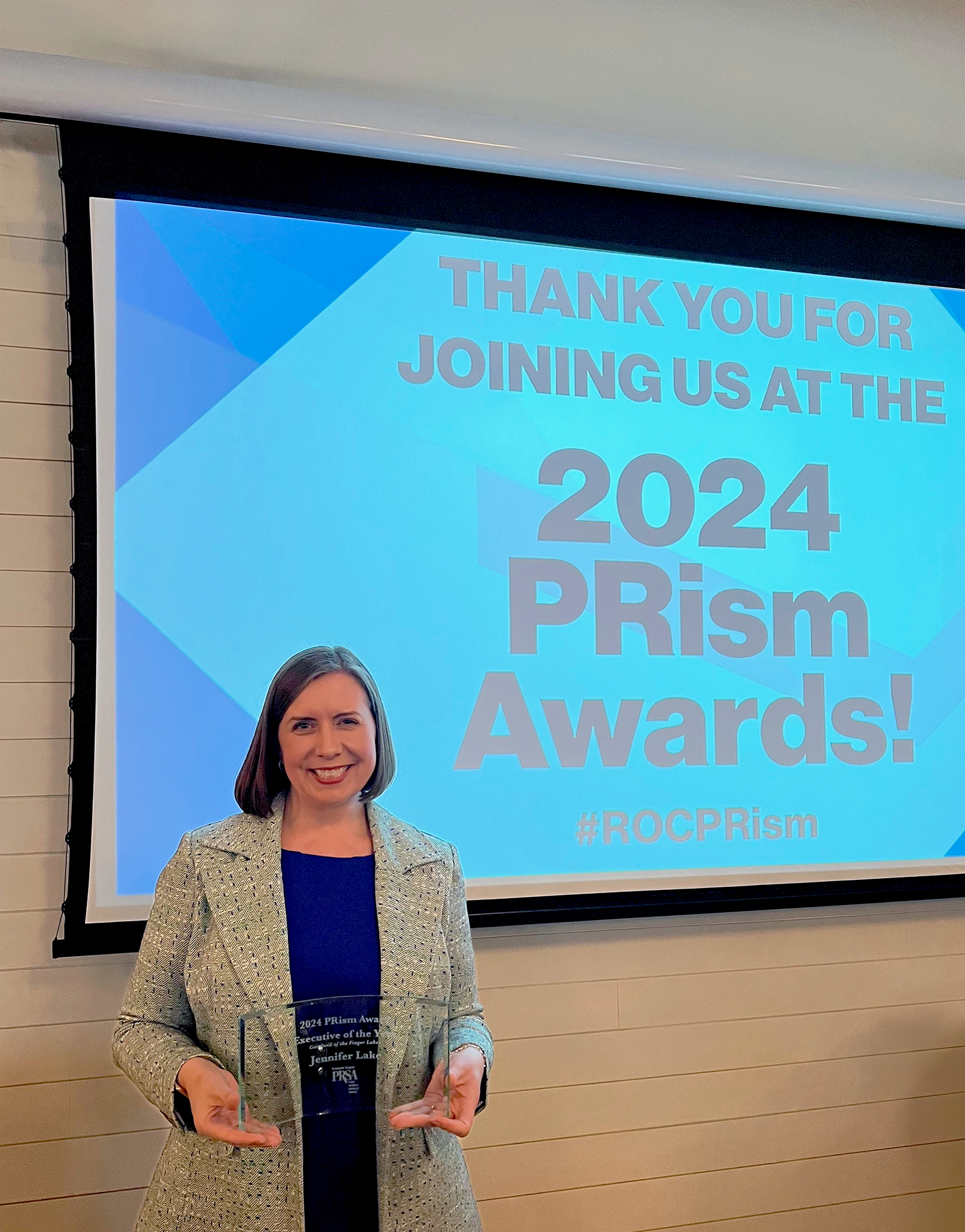 CEO of Goodwill of the Finger Lakes, Jennifer Lake at the 2024 PRism Awards
